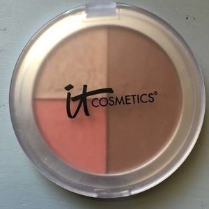 Anti-aging matte bronzer, brightening blush, tint